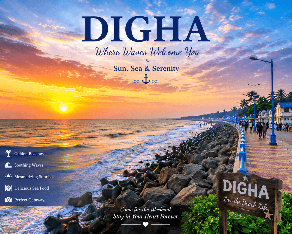 Digha cab service - Kolkata to Digha beach trip